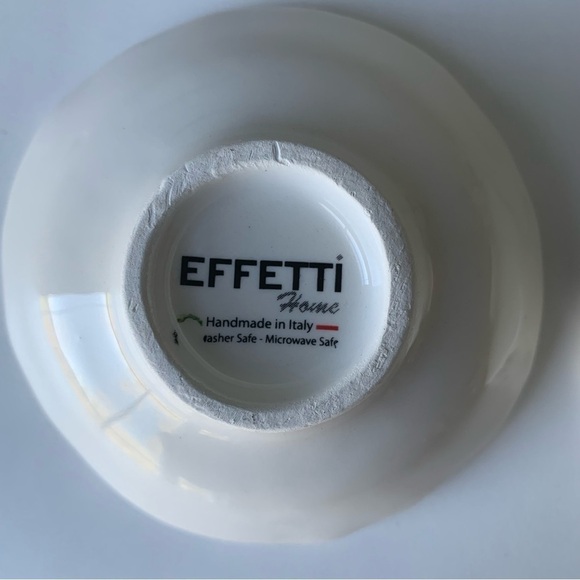 2 Effetti Home Mini Ceramic Dish White with Lemon Vines - Picture 5 of 5